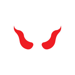 Devil horn Vector icon design illustration Template