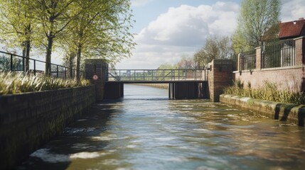 Naklejka premium Schleuse Emmelsum.