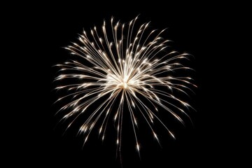 Obraz premium Single firework fireworks outdoors night.