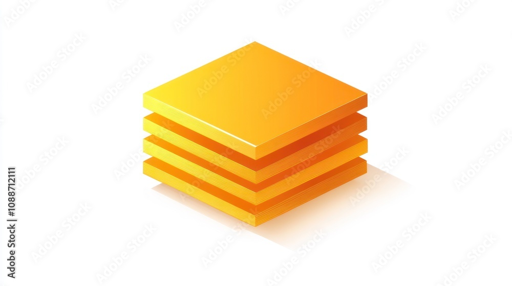 Poster A stack of gradient orange squares representing layers or building blocks.