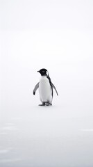 Obraz premium A penguin animal bird monochrome.