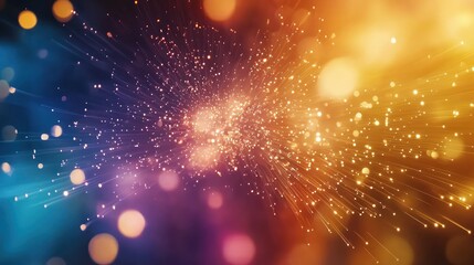 Obraz premium A colorful digital abstract light composition with pulsating effects and energy