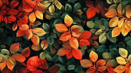 A colorful digital abstract pattern inspired by natural forms, suitable for textiles