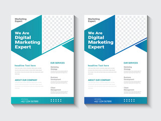 Obraz premium Business flyer template design 