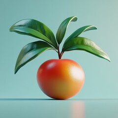 Vibrant Tropical Fruit with Lush Foliage