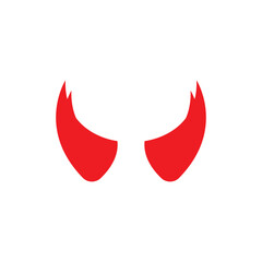 Devil horn Vector icon design illustration Template