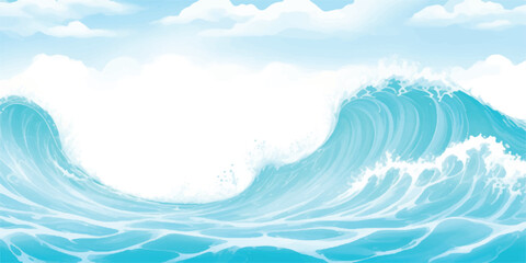 Transparent abstract soft green and blue abstract water color ocean wave texture background. Banner Graphic Resource as background for ocean wave and water wave abstract graphics  © The Alpha