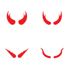 Devil horn Vector icon design illustration Template