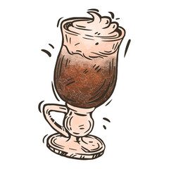 Enjoying a delicious coffee beverage topped with whipped cream in a cozy setting for a relaxing experience