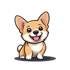 Adorable Cartoon Corgi Puppy