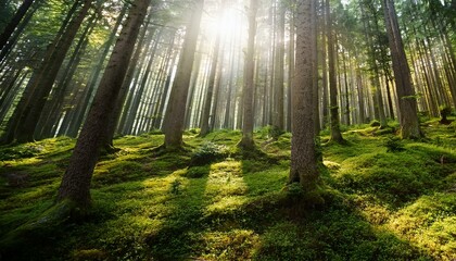 Obraz premium background forest daytime