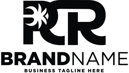 initial letter tropical creative logo design