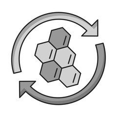 Fototapeta premium Collagen Line Icon - Skin Care Molecule, Beauty and Wellness Symbol Vector Illustration.