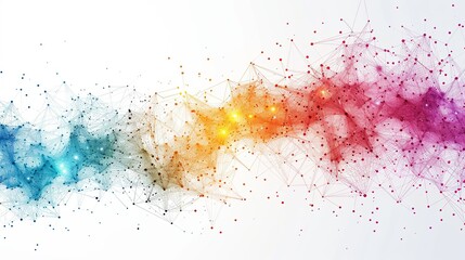 Global network representing the connection between problems and solutions, with dots connected 