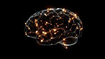 A dynamic image of an artificial intelligence brain with glowing nodes, symbolizing connectivity and intelligence
