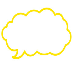 speech bubble, yellow speech bubble icon, yellow speech bubble, icon, png, yellow bubble, bubble speech, bubble text, bubble text on white, for your social media, for your work, for your presentation