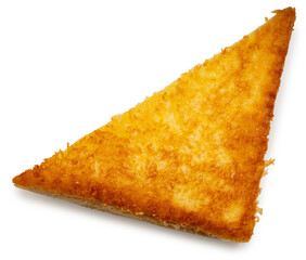 Cheese Toast Crispy cheese bread topped with Parmesan isolated on white background, Cheese bread on White Background With clipping path.
