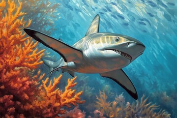 Fototapeta premium Blacktip Reef Shark in Motion