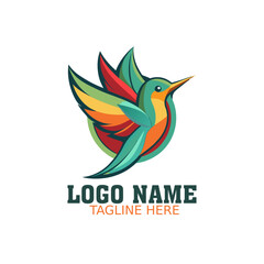 Fototapeta premium logo-for-company-using-hummingbird-shape