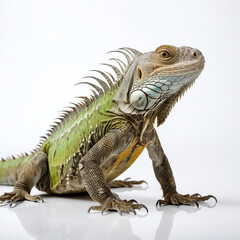 Obraz premium iguana on a white