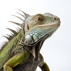 Fototapeta premium iguana on a white