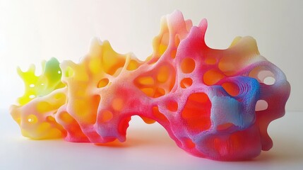 Abstract Colorful Three Dimensional Sculpture Design
