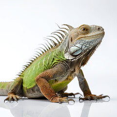 Obraz premium iguana on a white