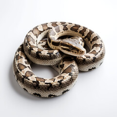 Obraz premium close up of a snake on white background