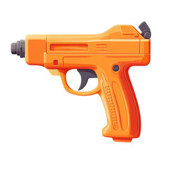 A bright orange toy gun, designed for safe play and imaginative games, showcasing a modern and stylish firearm design.
