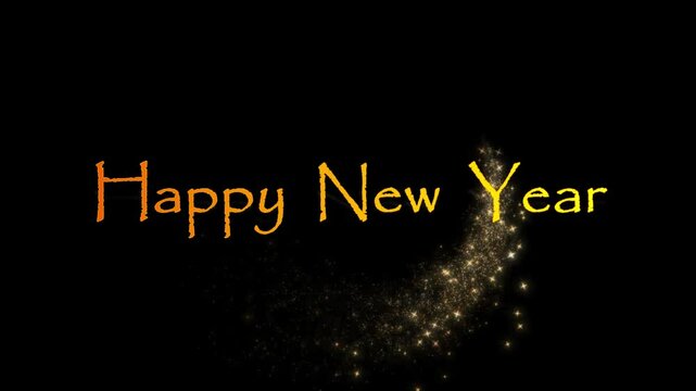 Video 4K para a&ntilde;o nuevo con c&iacute;rculo de chispas