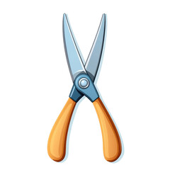 Colorful cartoon scissors with wooden handles, perfect for art projects, school supplies, and crafting activities.