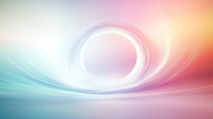 Obraz premium A minimalist digital abstract circle design with soft gradients and a serene feel