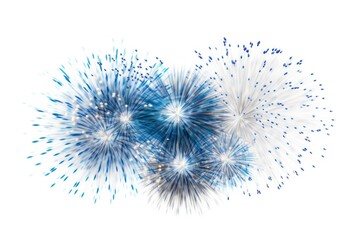 Obraz premium Firework blue white background.