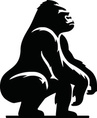 Gorilla Logo Design, icon, Vector, illustration