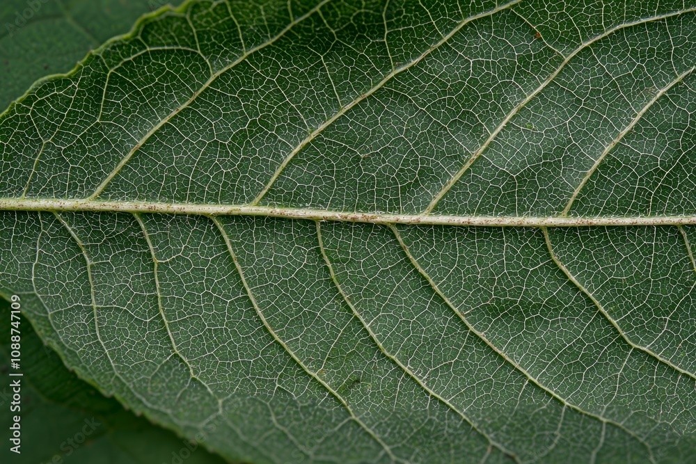 Poster This is an abstract natural pattern background with leaf veins and diagonal stem lines on a green environment and earth conservation background.