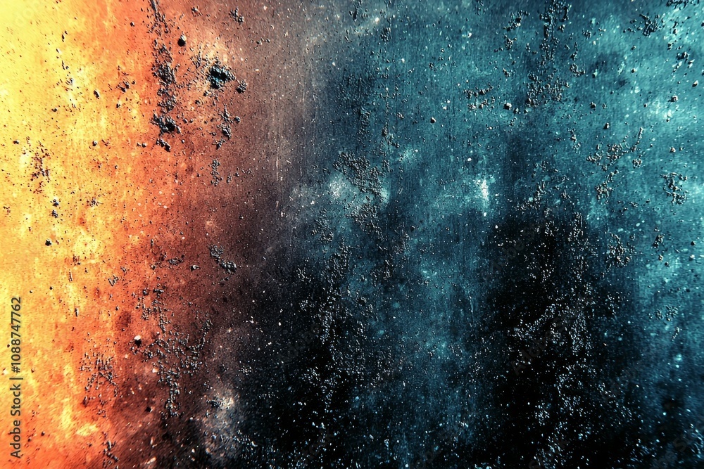 Poster scratches and cracks on black background overlay / abstract black dark background
