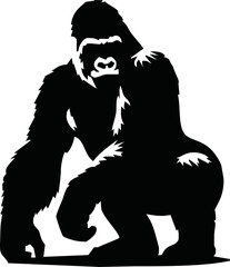 Gorilla Logo Design, icon, Vector, illustration