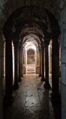 Dans la crypte de l'abbaye Saint-Philibert de Tournus
