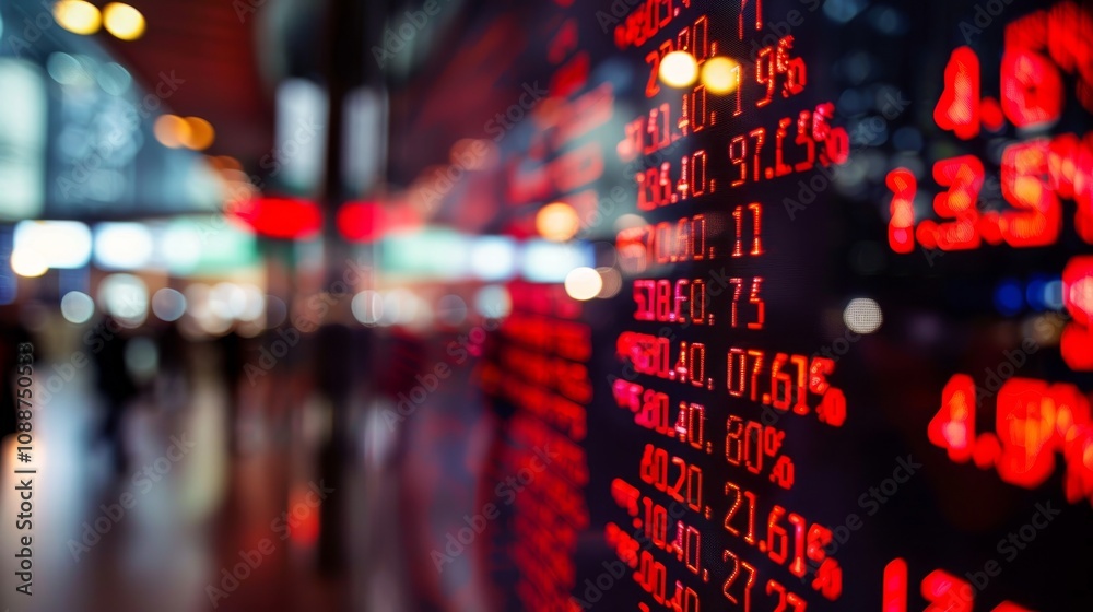 Leinwandbilder a stock market is a market with information about the stock exchange, including price and volume dat