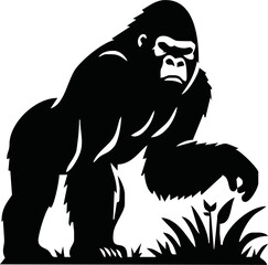 Gorilla Logo Design, icon, Vector, illustration