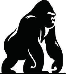 Gorilla Logo Design, icon, Vector, illustration