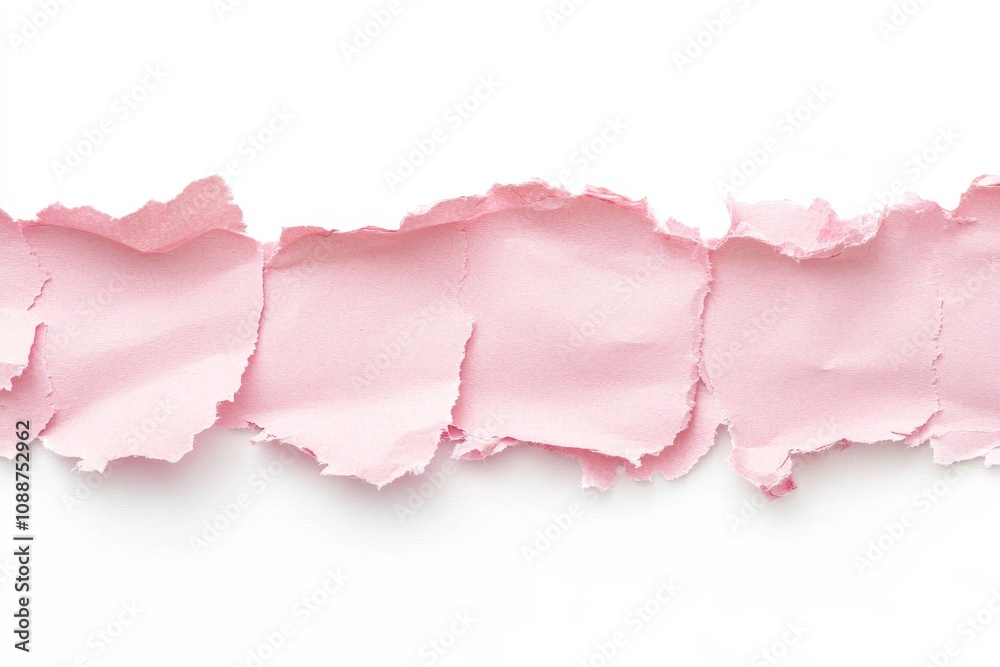 Poster the ripped paper tear is isolated on a transparent png background with cutouts and blank pieces of p