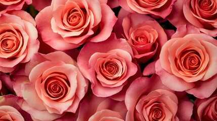 Obraz premium A seamless pattern of roses in full bloom, perfect for fabric or wallpaper designs