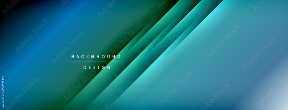 Poster Colorful gradient with lines made of shadow and light. Creative background