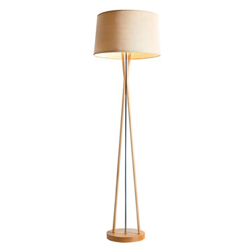 Fototapeta minimalist floor lamp isolated on a transparent background
