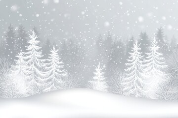 Obraz premium Snowy background winter forest blackboard.