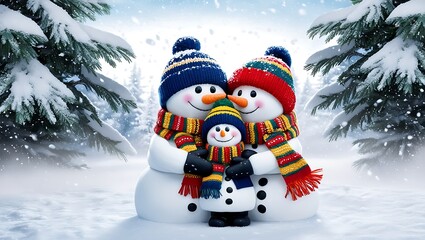 Snowman Family