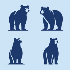 Naklejka premium Simple and Minimalist Animals Logo In Vector/Illustrations Style