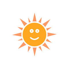 Sun with Face Vector Icon