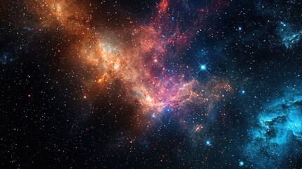 Fototapeta premium A stunning visualization of a cosmic web, featuring interconnected strands of galaxies and stars